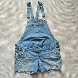 Maternity Jean Overall Shorts, size 6